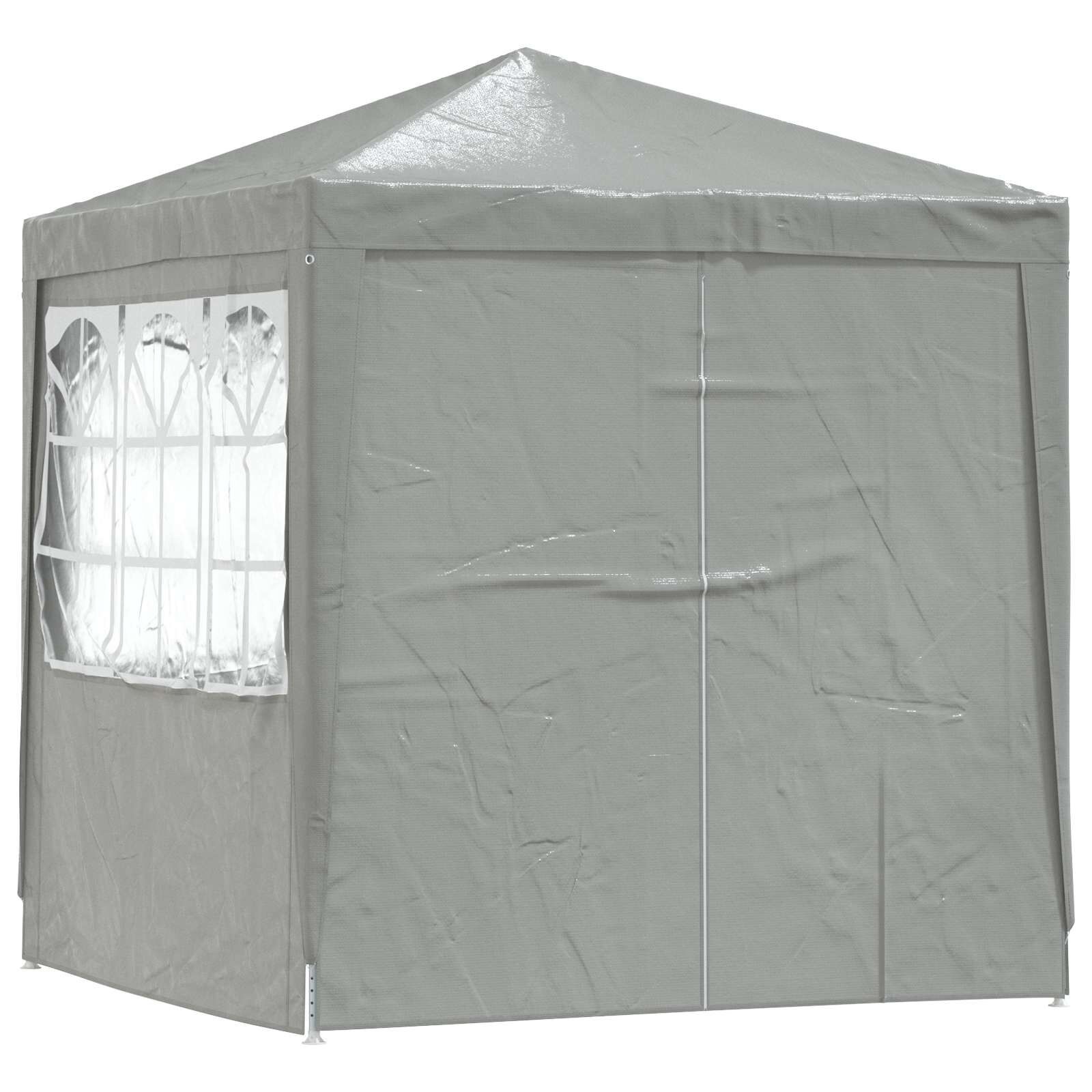 vidaXL Partytent 200 x 200 x 240 cm Lichtgrijs PE en staal