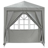 vidaXL Partytent 200 x 200 x 240 cm Lichtgrijs PE en staal