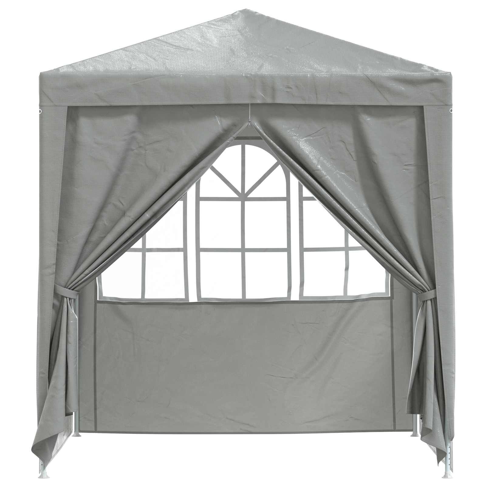 vidaXL Partytent 200 x 200 x 240 cm Lichtgrijs PE en staal
