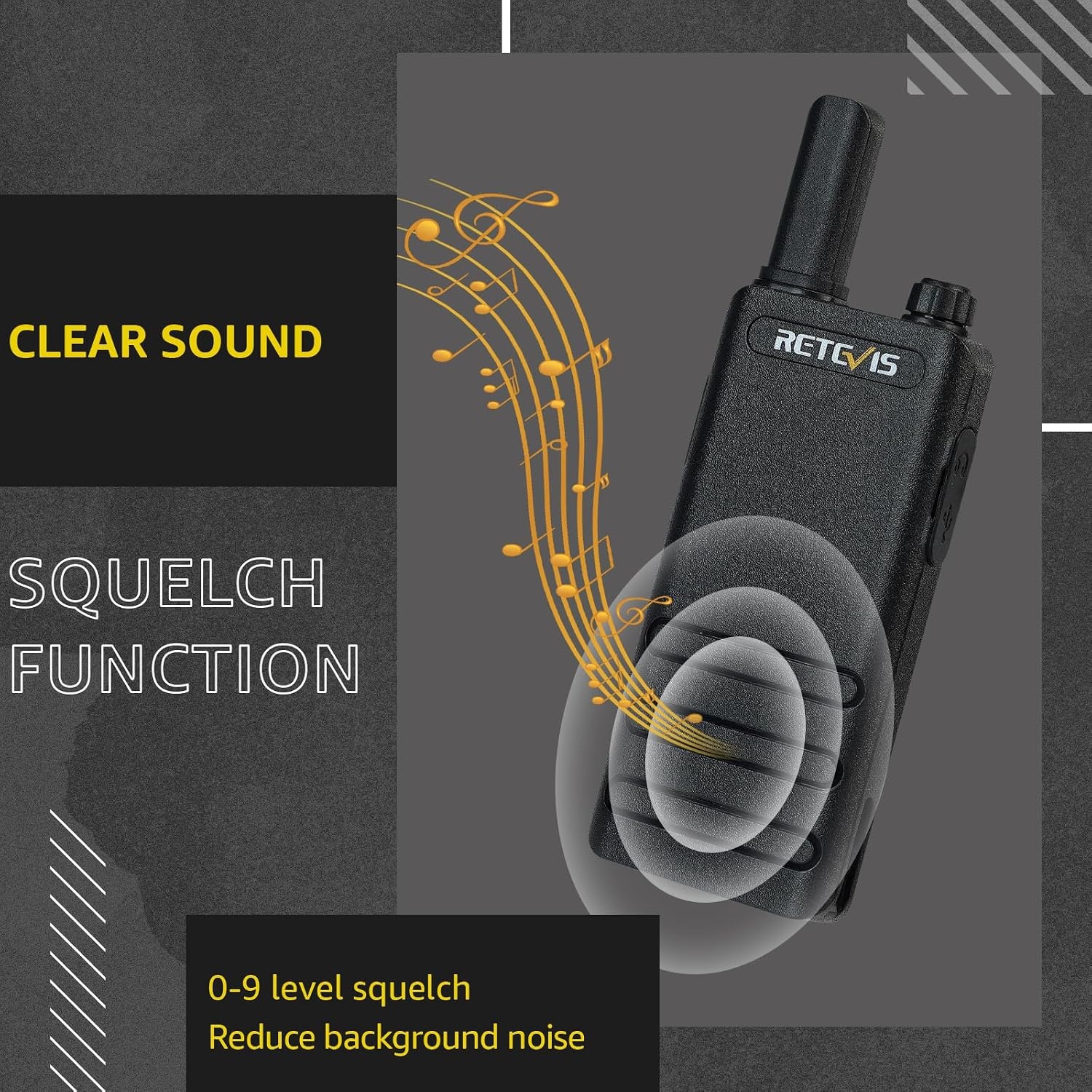 Retevis RT622P Walkie Talkie Mini, 15 mm Ultradun, USB-C Oplaadbare Portofoon 1620 mAh Batterij, VOX, Professionele Restaurant Walkie Talkies Draagbaar met Oortjes (4 Stuks, Zwart)