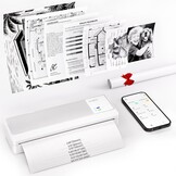 vretti P83 mobiele printer A4 voor onderweg, thermische printer A4, compatibel met Android en iOS, mobiele printer ondersteunt 210 x 297 mm, A4 thermisch papier voor thuis, kantoor, foto