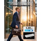 vretti P83 mobiele printer A4 voor onderweg, thermische printer A4, compatibel met Android en iOS, mobiele printer ondersteunt 210 x 297 mm, A4 thermisch papier voor thuis, kantoor, foto