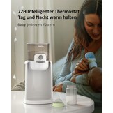 Flesmaker voor baby's, flessenwarmer voor baby's, instant warmer, waterdispenser voor onmiddellijke productie van formuleflessen, 4 temperaturen, 72 uur smart thermostaat, warmwaterdispenser, wit