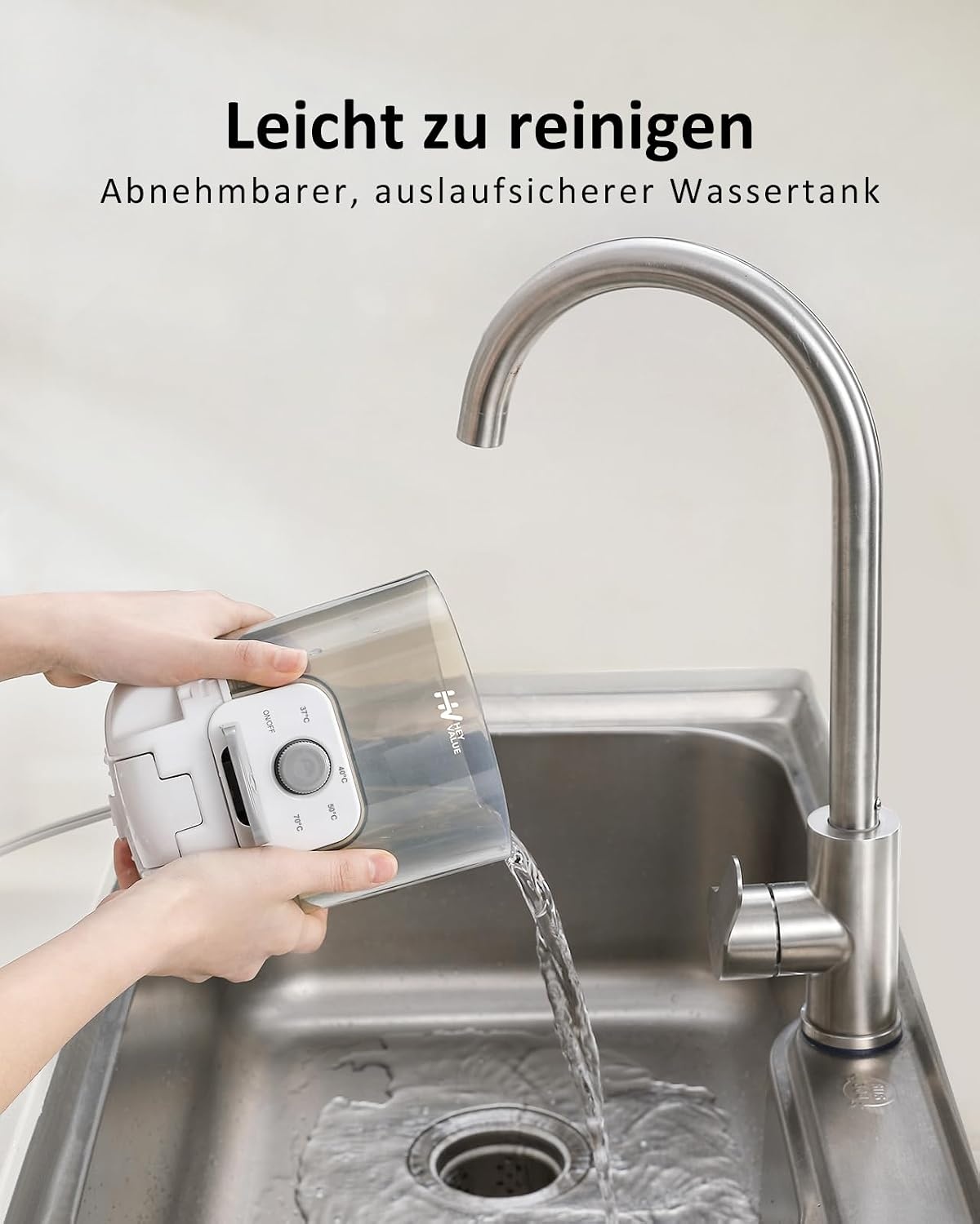 Flesmaker voor baby's, flessenwarmer voor baby's, instant warmer, waterdispenser voor onmiddellijke productie van formuleflessen, 4 temperaturen, 72 uur smart thermostaat, warmwaterdispenser, wit