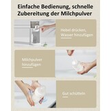 Flesmaker voor baby's, flessenwarmer voor baby's, instant warmer, waterdispenser voor onmiddellijke productie van formuleflessen, 4 temperaturen, 72 uur smart thermostaat, warmwaterdispenser, wit
