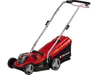 Einhell snoerloze grasmaaier GE-CM 18/33 Li-Solo Power X-Change (lithium-ion, tot 200 m², borstelloze motor, 5-staps centrale maaihoogteverstelling, zonder accu en lader)