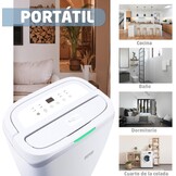 Amig - MIST luchtontvochtiger - Capaciteit 20 liter per dag - Verwijderbaar reservoir van 6,5 liter - Vochtigheidsregeling en timer - 36 x 28 x 56 cm - 260 W - Dekking 165 m³/u - Stil 45 dB - Maat 20 L