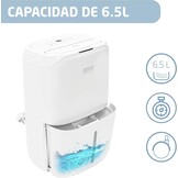 Amig - MIST luchtontvochtiger - Capaciteit 20 liter per dag - Verwijderbaar reservoir van 6,5 liter - Vochtigheidsregeling en timer - 36 x 28 x 56 cm - 260 W - Dekking 165 m³/u - Stil 45 dB - Maat 20 L