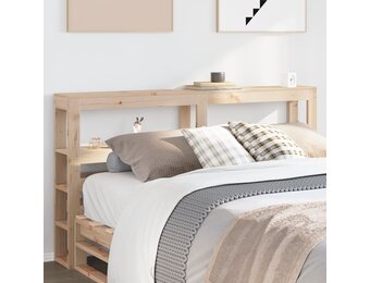 vidaXL Hoofdbord met schappen 120 cm massief grenenhout