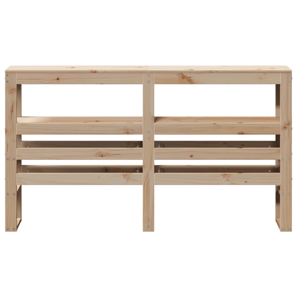 vidaXL Hoofdbord met schappen 120 cm massief grenenhout