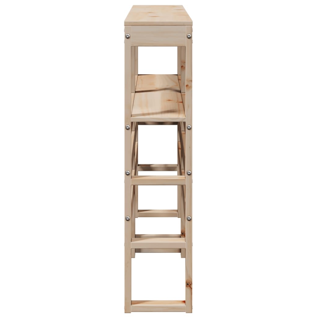 vidaXL Hoofdbord met schappen 120 cm massief grenenhout