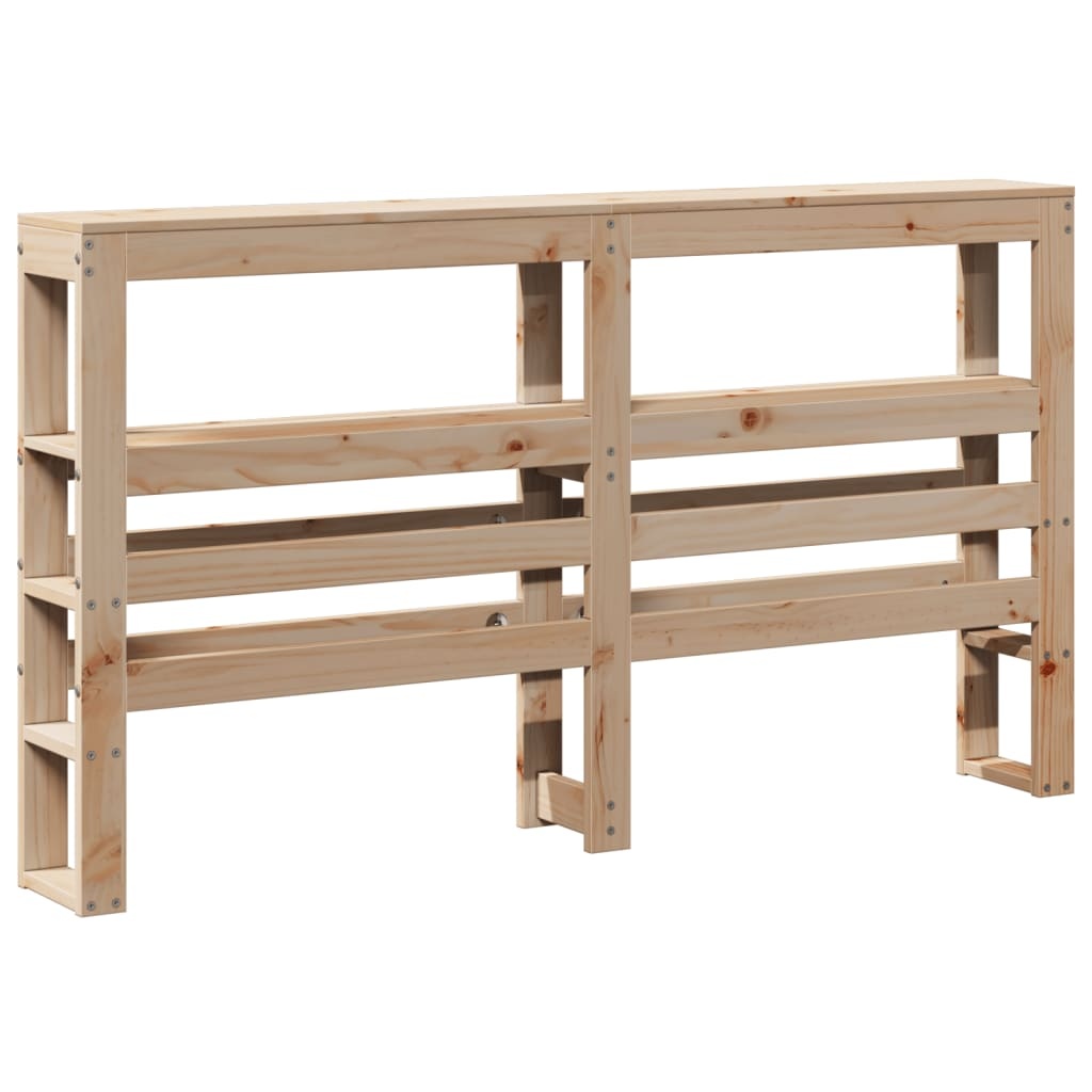 vidaXL Hoofdbord met schappen 120 cm massief grenenhout