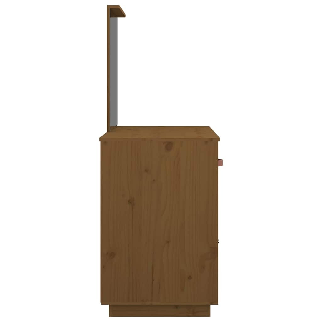 vidaXL Kaptafel 95x50x134 cm massief grenenhout honingbruin