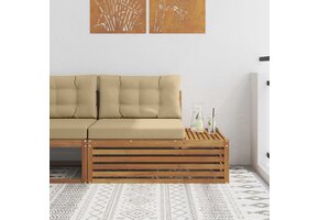 vidaXL Eindbank Hout Natuurlijk/Beige 115x83x73 cm - 54% Korting