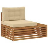 vidaXL Buiten Eindbank 3 Stuk Natuurlijk en Beige 115 x 83 x 73 cm