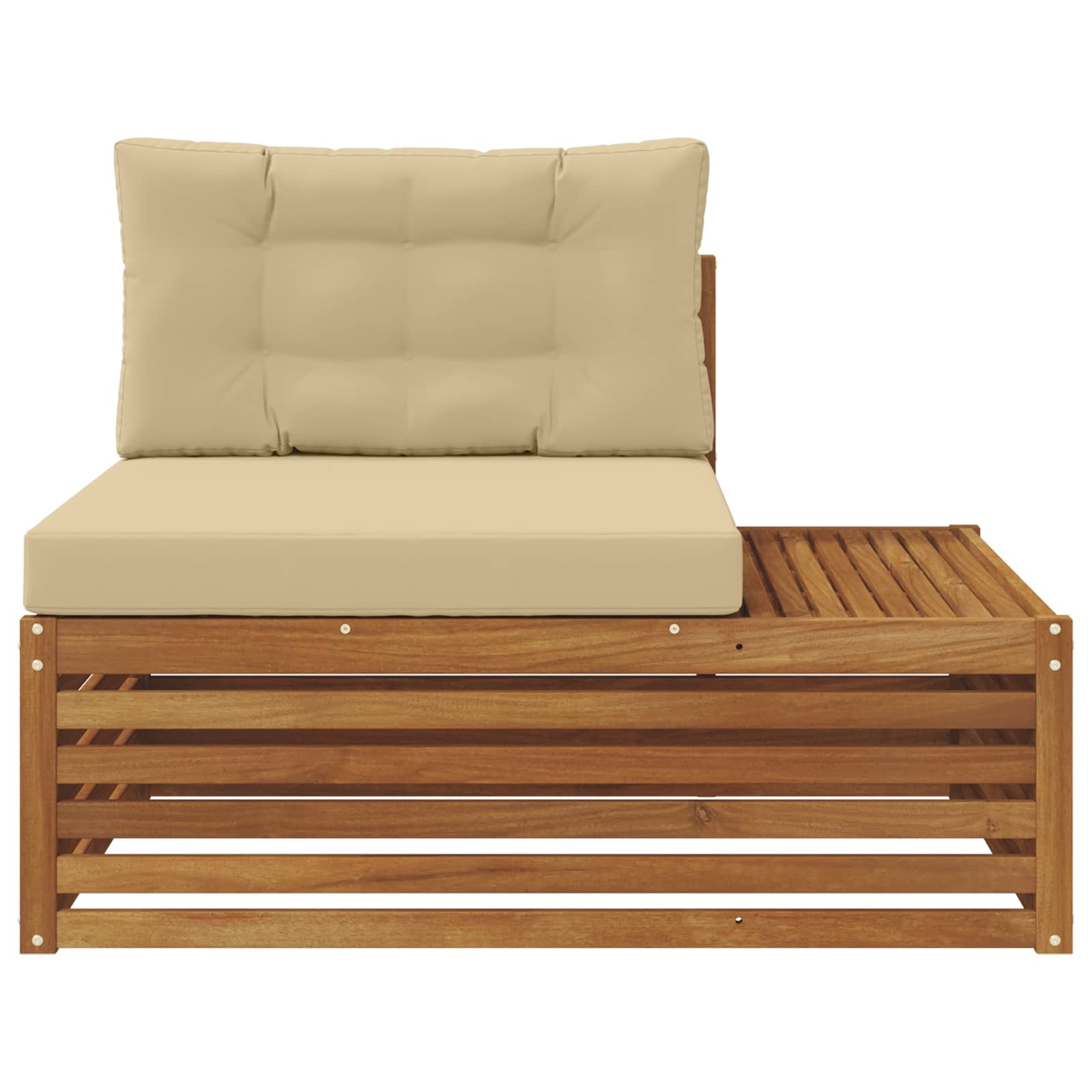 vidaXL Buiten Eindbank 3 Stuk Natuurlijk en Beige 115 x 83 x 73 cm