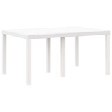 VidaXL Tuinstafel Wit Poly Rattan 150x100cm - 35% Korting