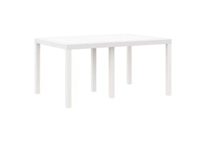 VidaXL Tuinstafel Wit Poly Rattan 150x100x73 cm - 41% Korting