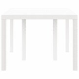 VidaXL Tuinstafel Wit Poly Rattan 150x100cm - 35% Korting