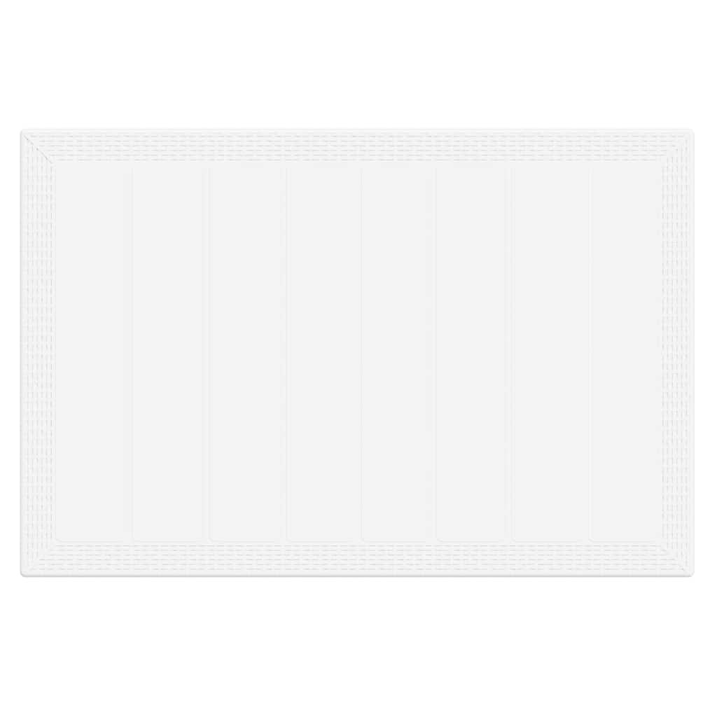 VidaXL Tuinstafel Wit Poly Rattan 150x100cm - 35% Korting