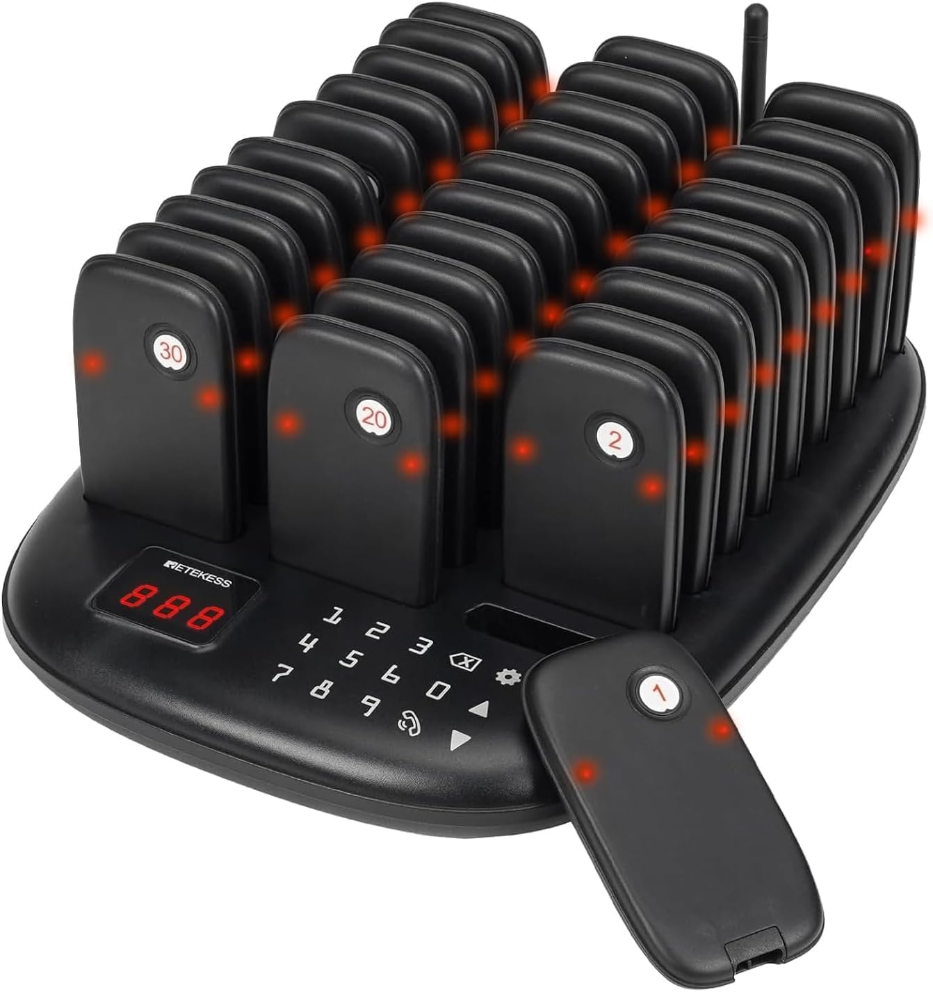 Pager Systeem Horeca met 30 Pagers - 800m Bereik - 35% Korting