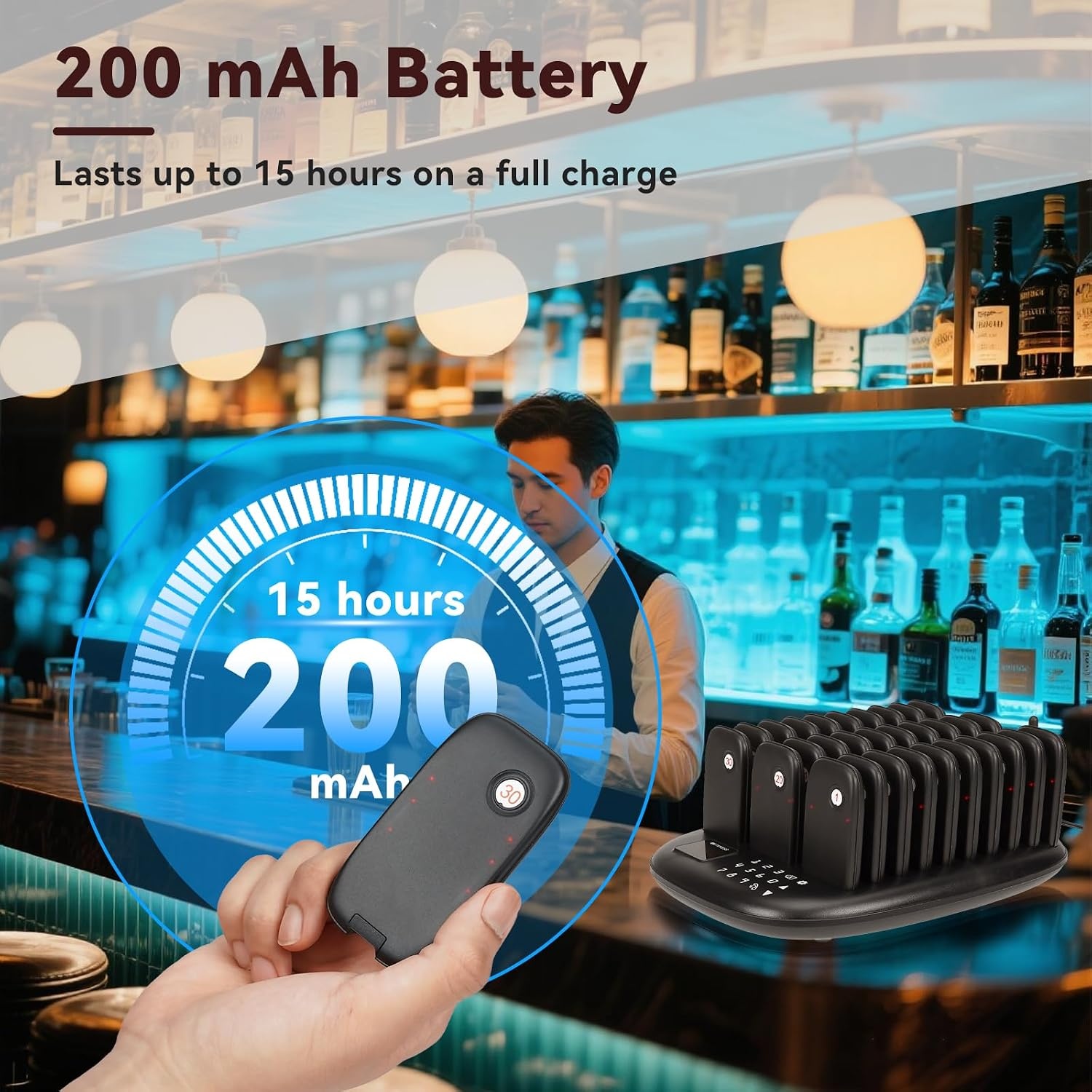 Pager Systeem Horeca met 30 Pagers - 800m Bereik - 35% Korting