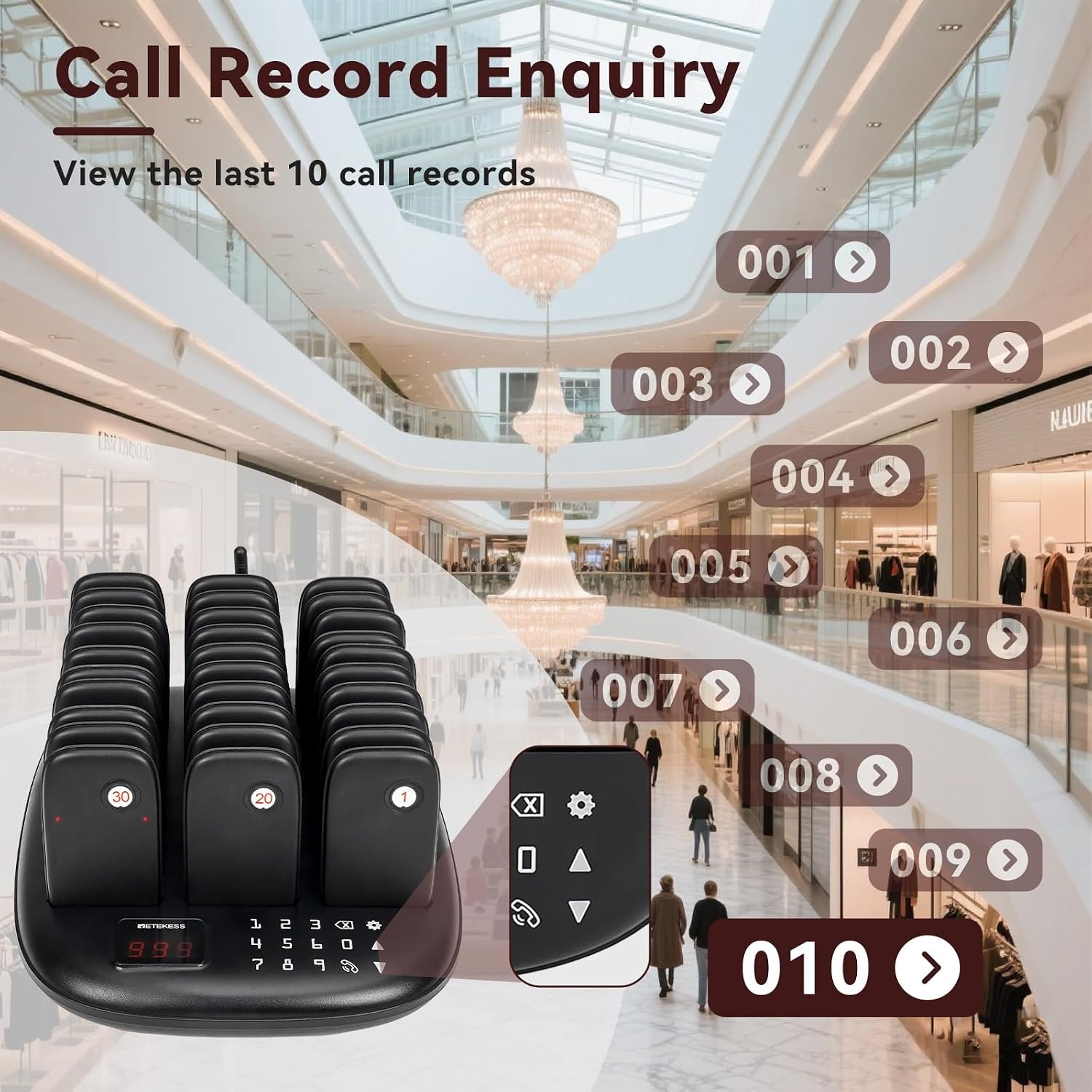 Pager Systeem Horeca met 30 Pagers - 800m Bereik - 35% Korting