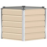 Plantenbak Staal Ivoor 129x129x75 cm - 53% Korting