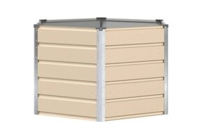 Plantenbak Staal Ivoor 129x129x75 cm - 53% Korting
