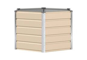 Plantenbak Staal Ivoor 129x129x75 cm - 57% Korting
