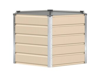 Plantenbak Staal Ivoor 129x129x75 cm - 53% Korting
