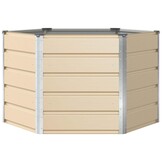 Plantenbak Staal Ivoor 129x129x75 cm - 53% Korting
