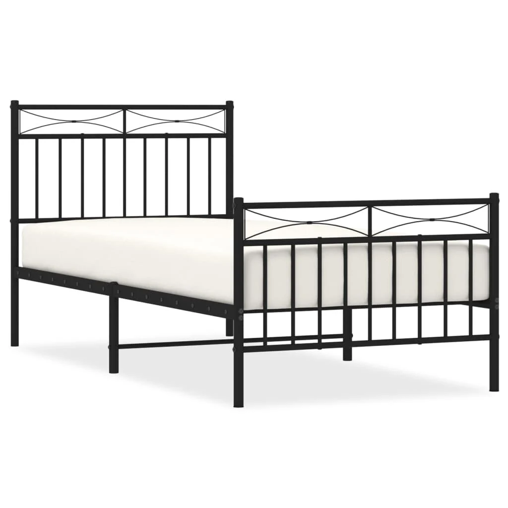 VidaXL Bedframe Metaal Zwart 90x200 cm - 54% Korting