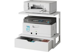 Printerstandaard Wit | 2 Printers + Laden | 52% Korting