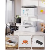Printerstandaard Wit | 2 Printers + Laden | 52% Korting