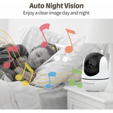 Video Babyfoon 7" 1080p HD | Nachtzicht | Twee-weg audio | 22u Batterij | 54% Korting