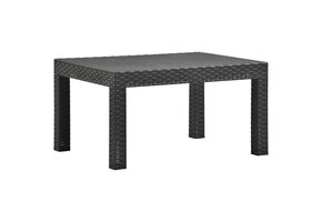 VidaXL Tuintafel PP Rattan Antraciet 58x58x41 cm - 39% Korting