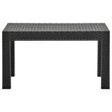 vidaXL Tuintafel 58x58x41 cm PP Rattan Antraciet - 34% Korting!