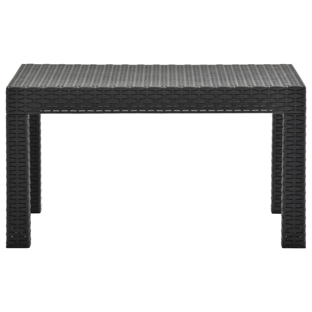 vidaXL Tuintafel 58x58x41 cm PP Rattan Antraciet - 34% Korting!
