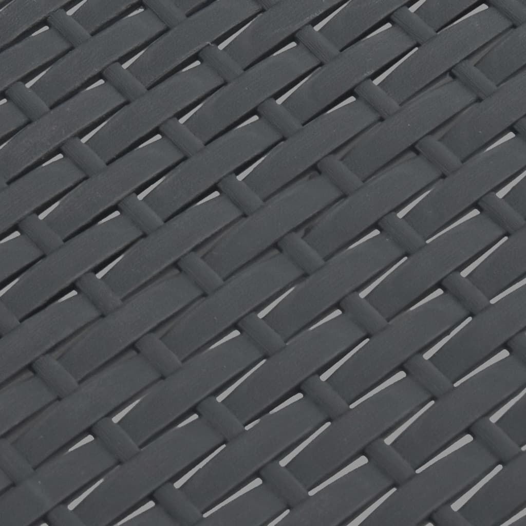 vidaXL Tuintafel 58x58x41 cm PP Rattan Antraciet - 34% Korting!
