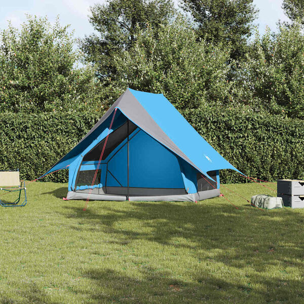 VidaXL Gezinstent 220x220x184cm Polyester/Glasvezel Blauw/Grijs - 34% Korting
