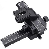 4-Weg Macro Rail Slider - 2 Assig Aluminium - 1/4" Schroef - 33% Korting