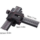 4-Weg Macro Rail Slider - 2 Assig Aluminium - 1/4" Schroef - 33% Korting