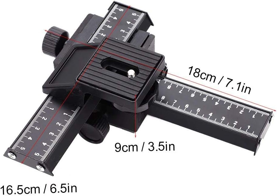 4-Weg Macro Rail Slider - 2 Assig Aluminium - 1/4" Schroef - 33% Korting