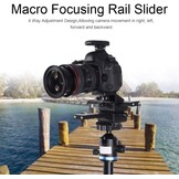 4-Weg Macro Rail Slider - 2 Assig Aluminium - 1/4" Schroef - 33% Korting