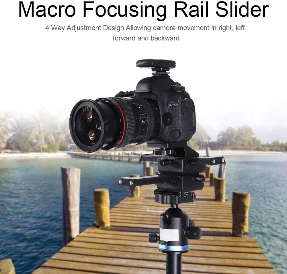 4-Weg Macro Rail Slider - 2 Assig Aluminium - 1/4" Schroef - 33% Korting