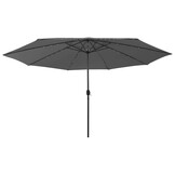 Parasol met LED-verlichting 400cm Antraciet - 54% Korting