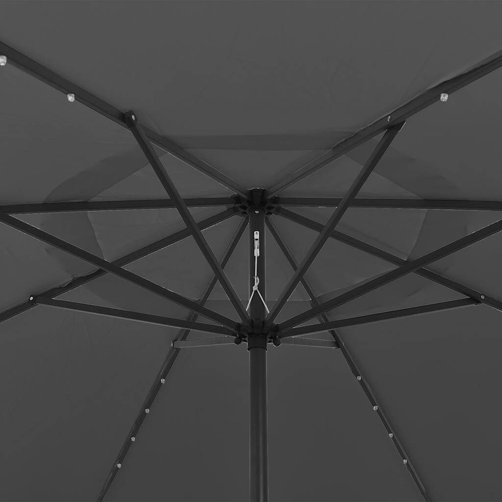 Parasol met LED-verlichting 400cm Antraciet - 54% Korting