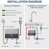Mini Doorstroomboiler 6000W 220V - Wandmontage - 30-55°C - 34% Korting