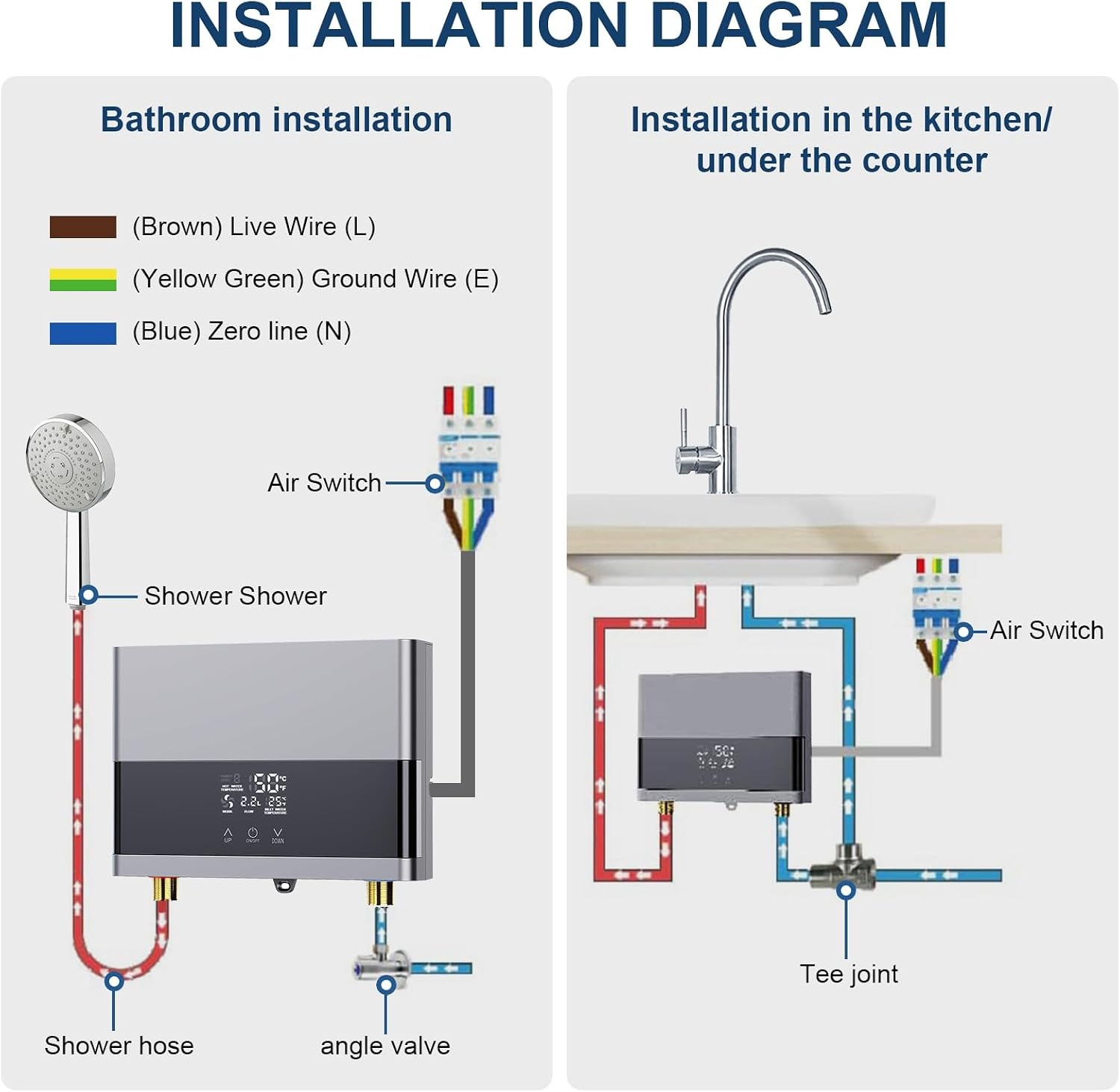 Mini Doorstroomboiler 6000W 220V - Wandmontage - 30-55°C - 34% Korting